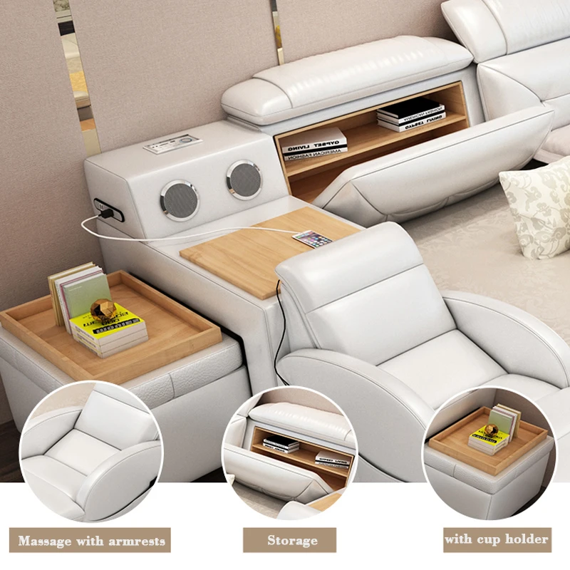 
Modern leather Fabric Bed with Storage Box function Bedroom Furniture set Chestrfield Style multimedia speaker USB charger 