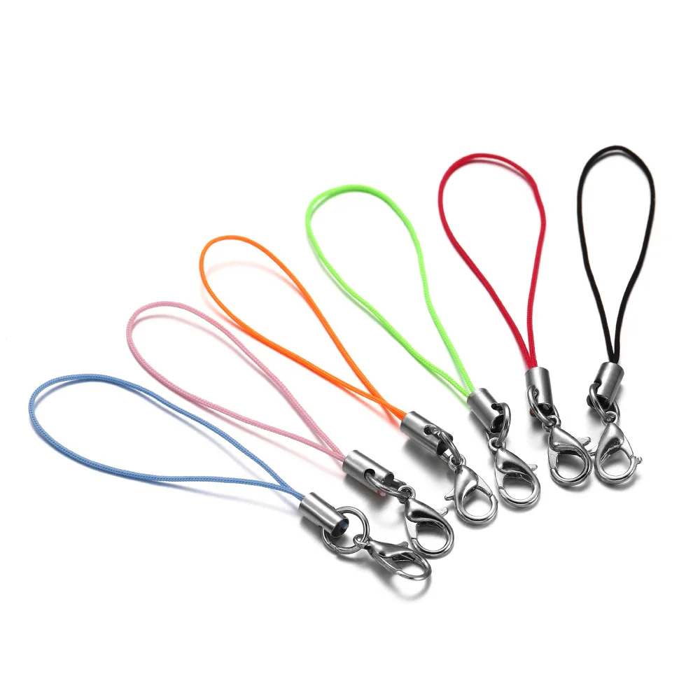 Lobster buckle mobile phone rope doll lanyard nylon pendant rope jewelry arts and crafts accessories pendant rope