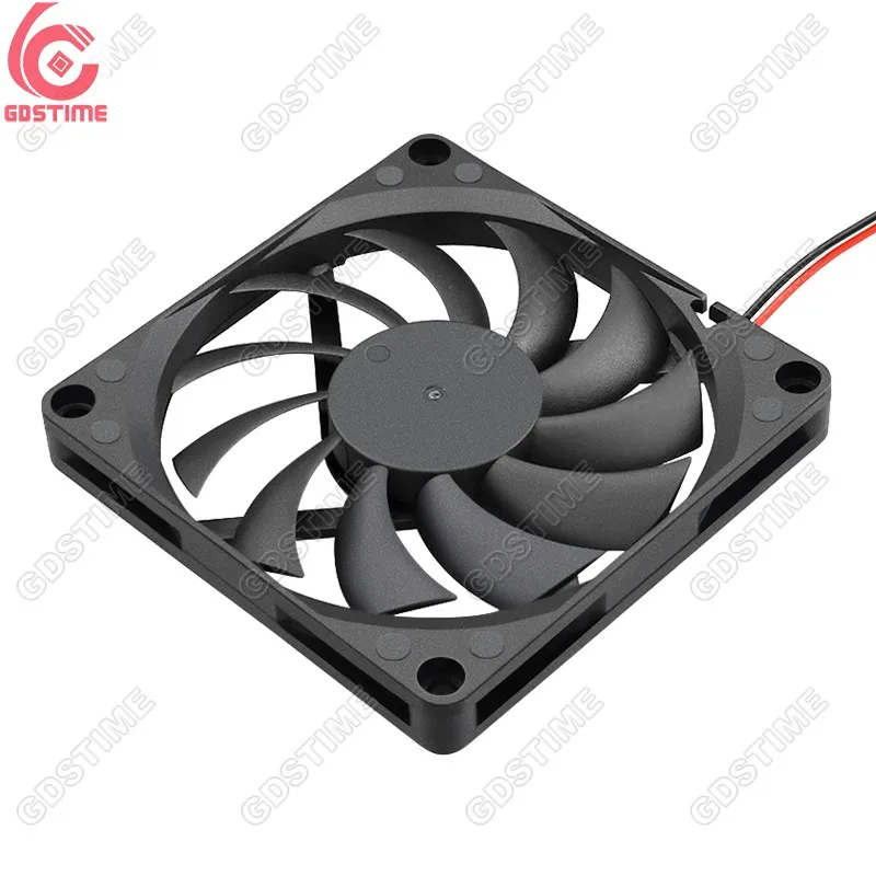 Gdstime GDA8010 80x80x10mm 80mm 3 PINS FG Sleeve Bearing DC 12V Brushless Axial Cooler Fan