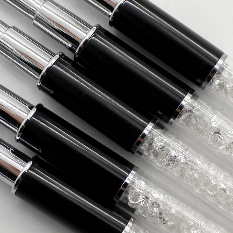 5Pcs Nail Art Liner Drawing Brush Pen Set Rhinestone Handle UV Gel Nail Painting Brushes