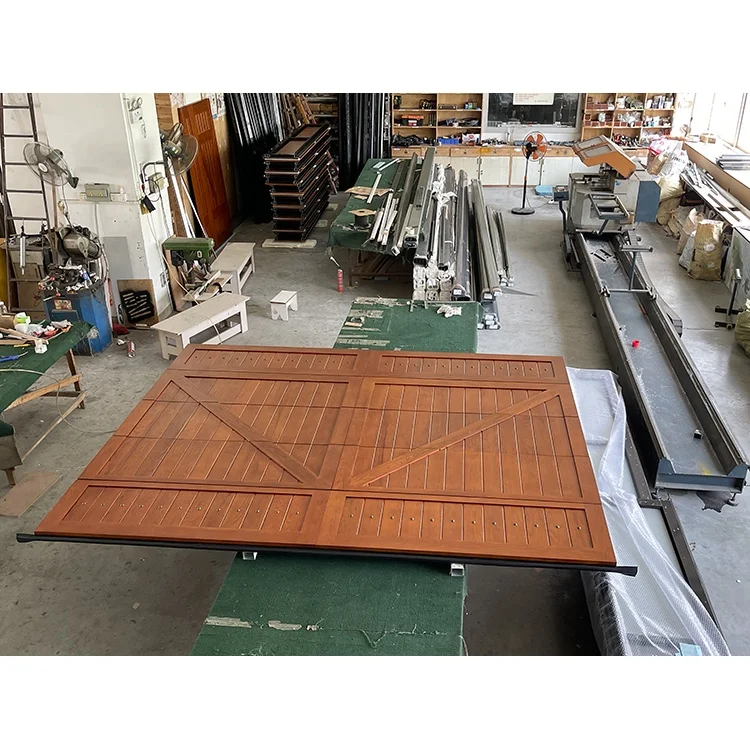 American red oak waterproof and crack resistant outdoor high-end villa solid wood garage door