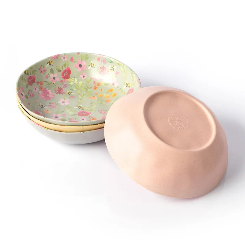 Custom Print Ramen Matt Bowl Set Melamine With Full Color Interior And Exterior Decal For Dinner Or Salad