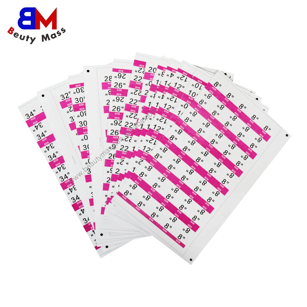 Consecutive Adhesive Paper Printed Number Stickers Serial Number Sticker Labels For Hair Extensions