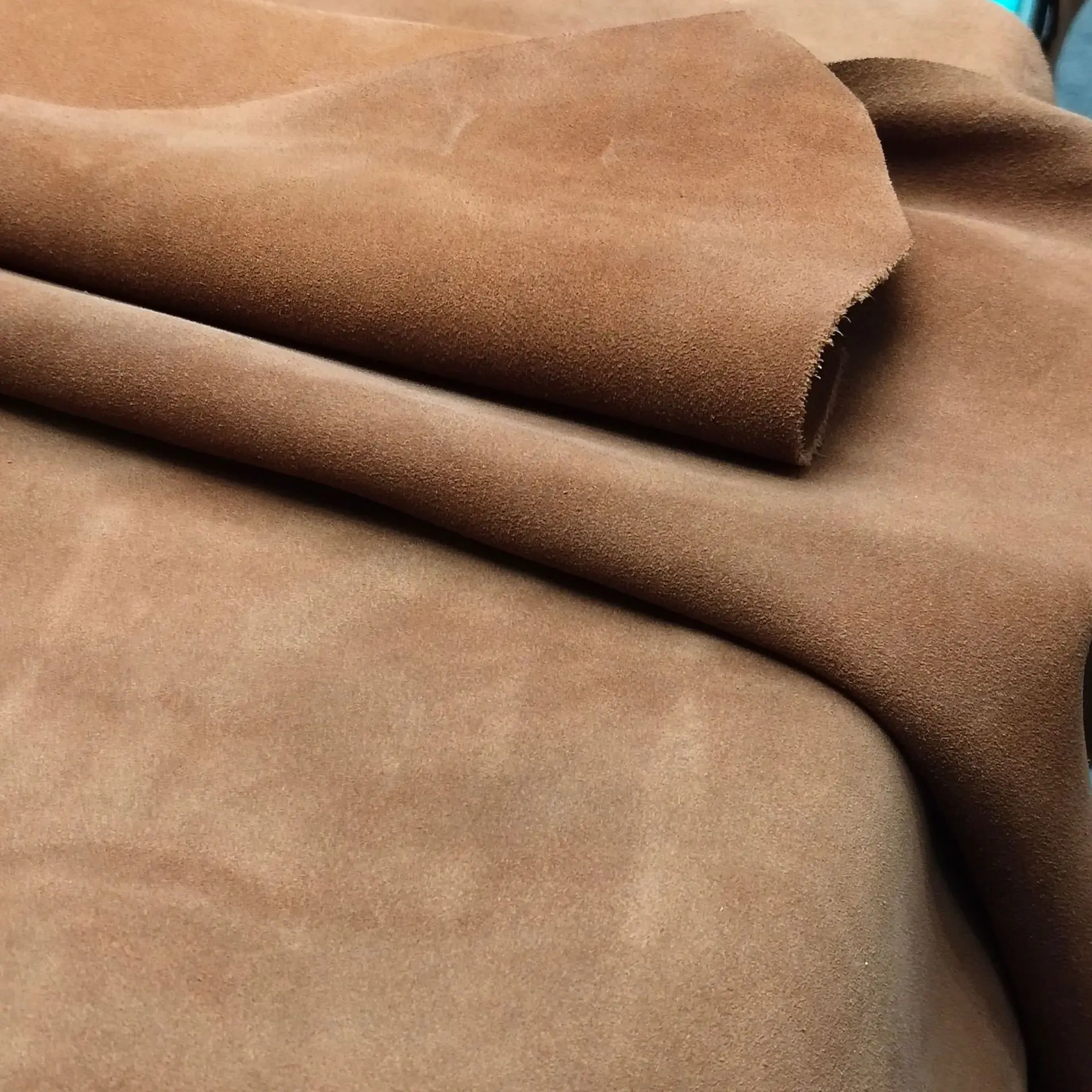 Water resistant suede cowhide material genuine cow split leather for bags luggage shoes