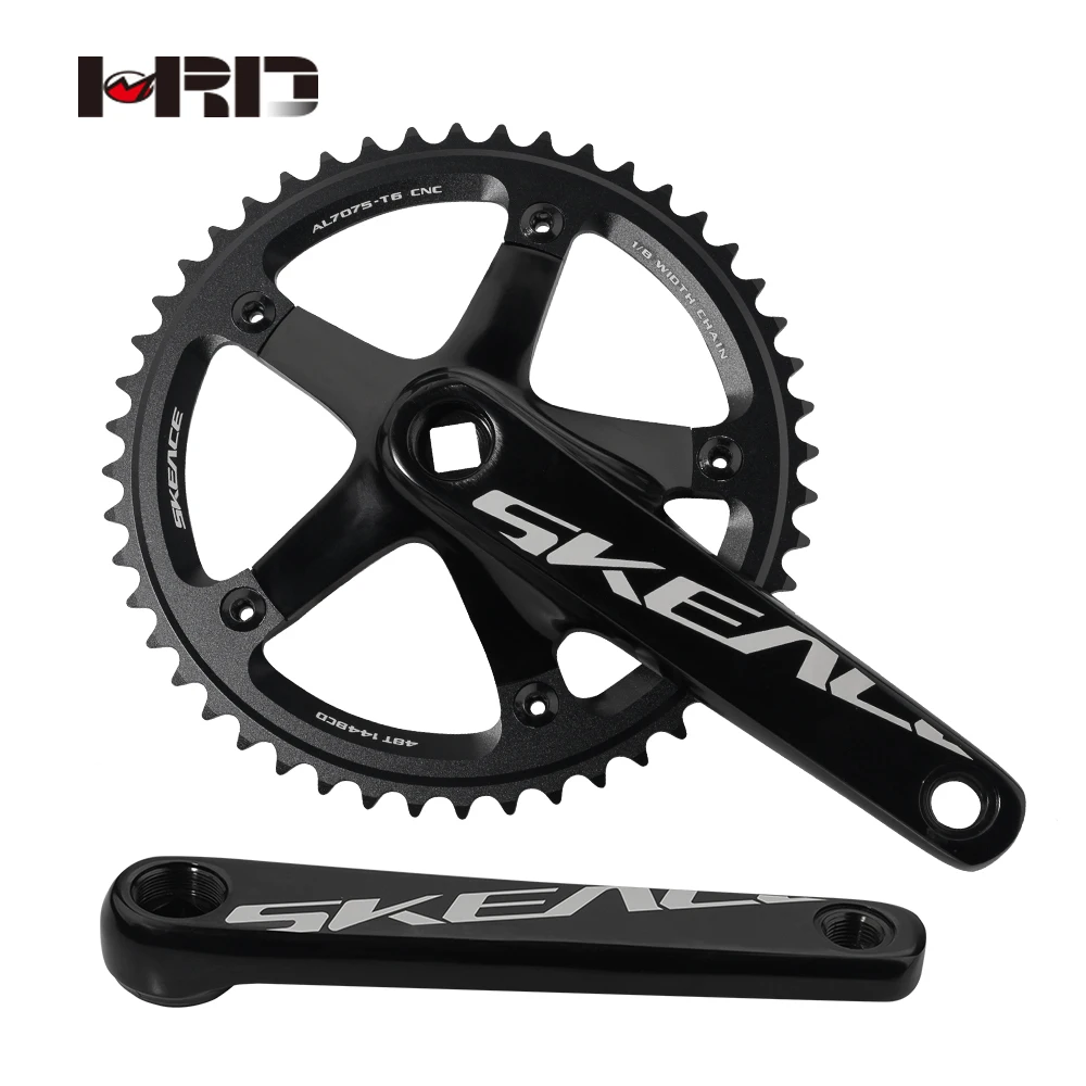 Aluminum Alloy A11-AS210 165mm/170mm Crankset Chain Wheel 144MMBCD 48T/49T Gear bike crank set with CNC Integrated Molding