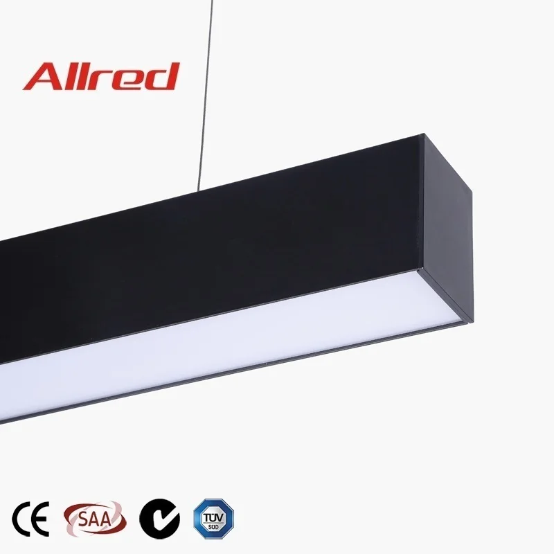 Industrial Lighting Modern Hanging Luminaire Lamp LED Batten Tube Linear Pendant Light