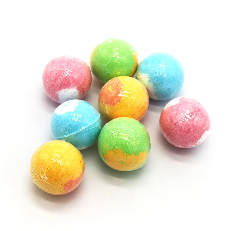 Private Label Bath Bombs Kit With Ring Toys Heart Rainbow Christmas 100% Handmade Crystal Bubble Bath Bomb