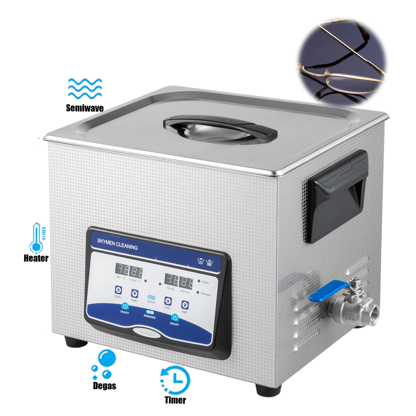 Пороговый Ультразвуковой очиститель 10L цифровой Sonic зубная щётка для чистки Австралия/США штекер для очистки зубных протезов