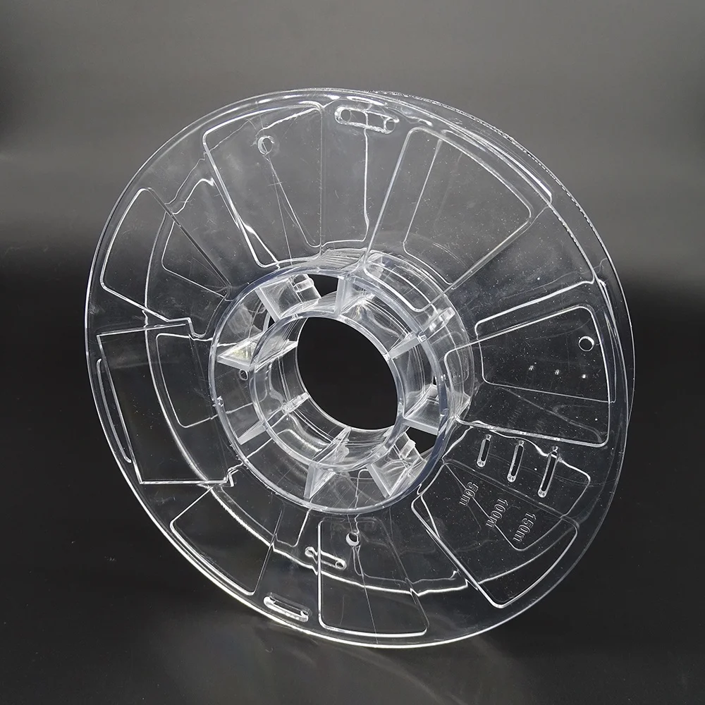 China cheapest Transparent ABS/PC small empty plastic spool for 3d  filament