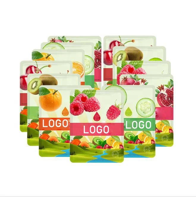 Private Label Fruit Face Mask Skin Care Organic Vitamin C Vegan Sheet Mask Whitening Moisturizing Plant Extract Facial Mask