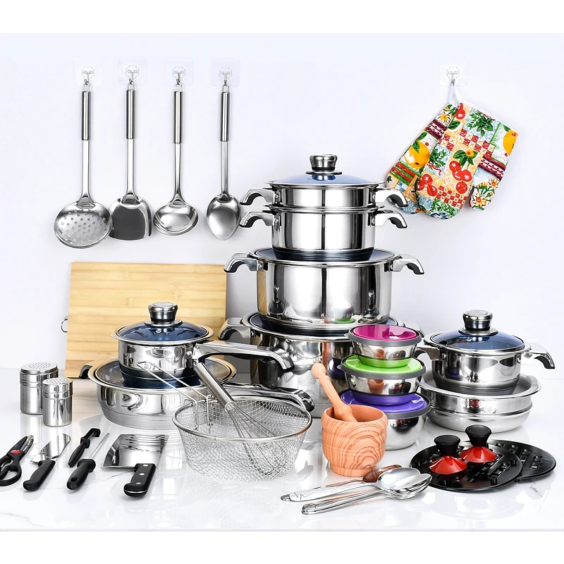 hot selling 2024  panela eletrica stainless steel cooking pot cookware set kitchen utensils cooking utensil cast iron pots