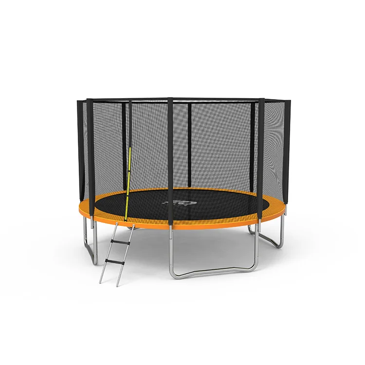 Zoshine 8ft-14ft Outdoor Trampoline with Non-Slip Stainless Steel Ladder PVC and Nylon Straight Bar Enclosed Net by Zoshine