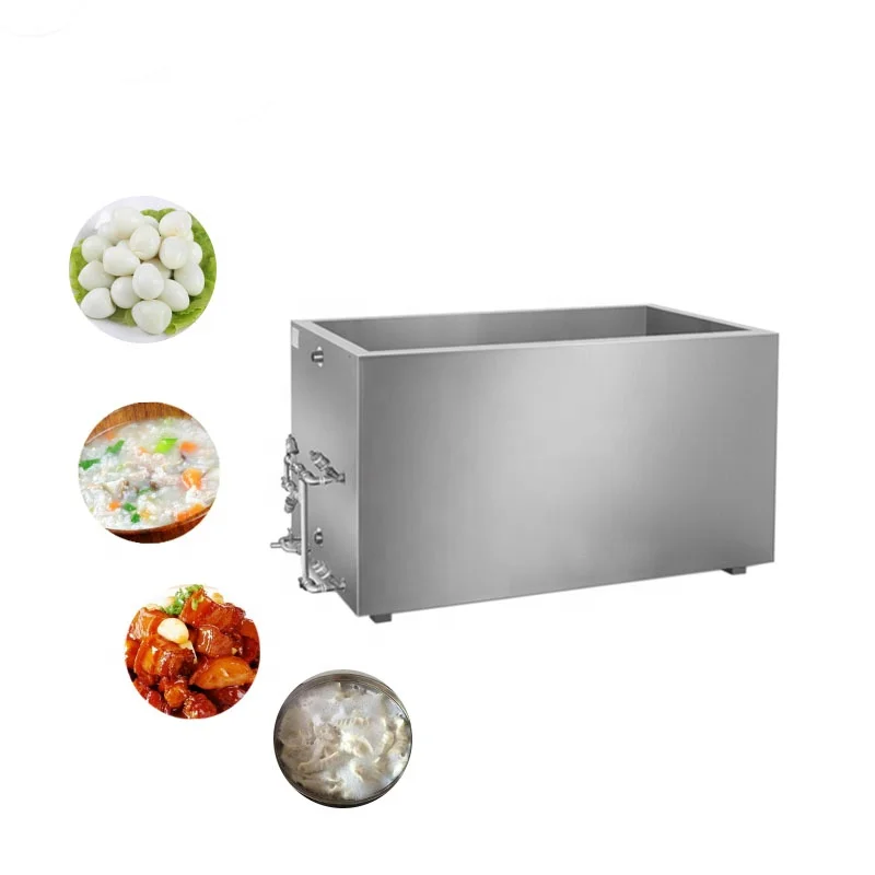 industrial steam fast boiling hanging discharge sweet corn cooking pot set machine