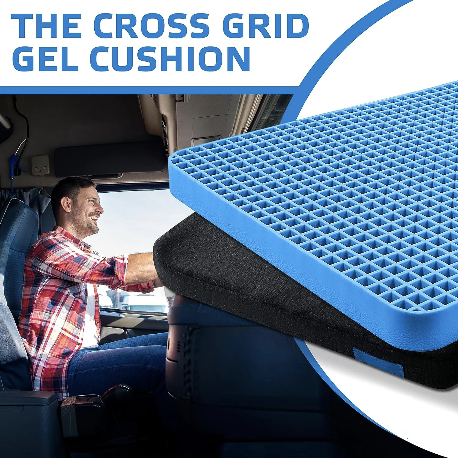 Breathable Coccyx Orthopedic Cooling Gel seat cushion Washable TPE Gel seat cushion