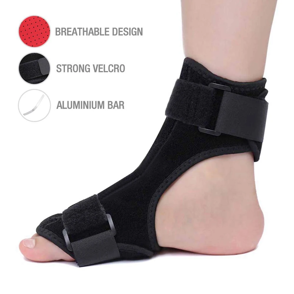 Adjustable Plantar Fasciitis Night Splint & Support Orthotic Foot Drop Brace for Achilles Tendonitis and Heel Spur Relief