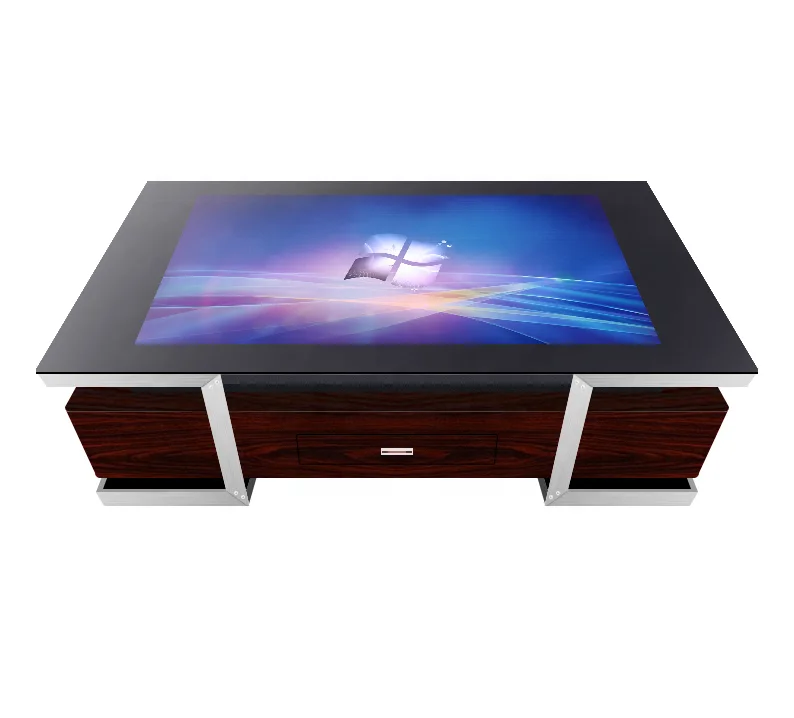 
 5 мм закаленное стекло водонепроницаемый ЖК-интерактивный сенсорный экран бар кофе ресторанные столы  