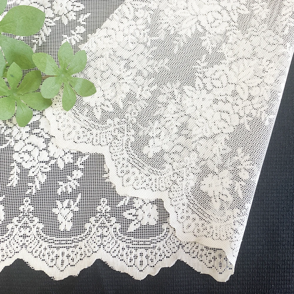 Factory wholesale customization bedroom living room flower pattern polyester jacquard sheer curtains fabric rolls