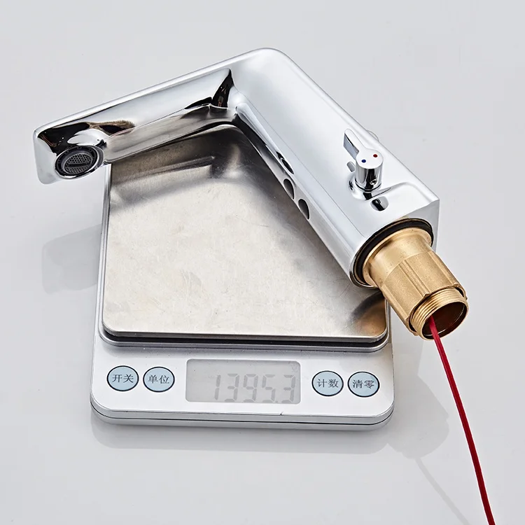 Automatic Sink Sensor Faucet Hot And Cold Basin Mixer Taps Chrome Brass Water Saving Faucets Grifos de dutch