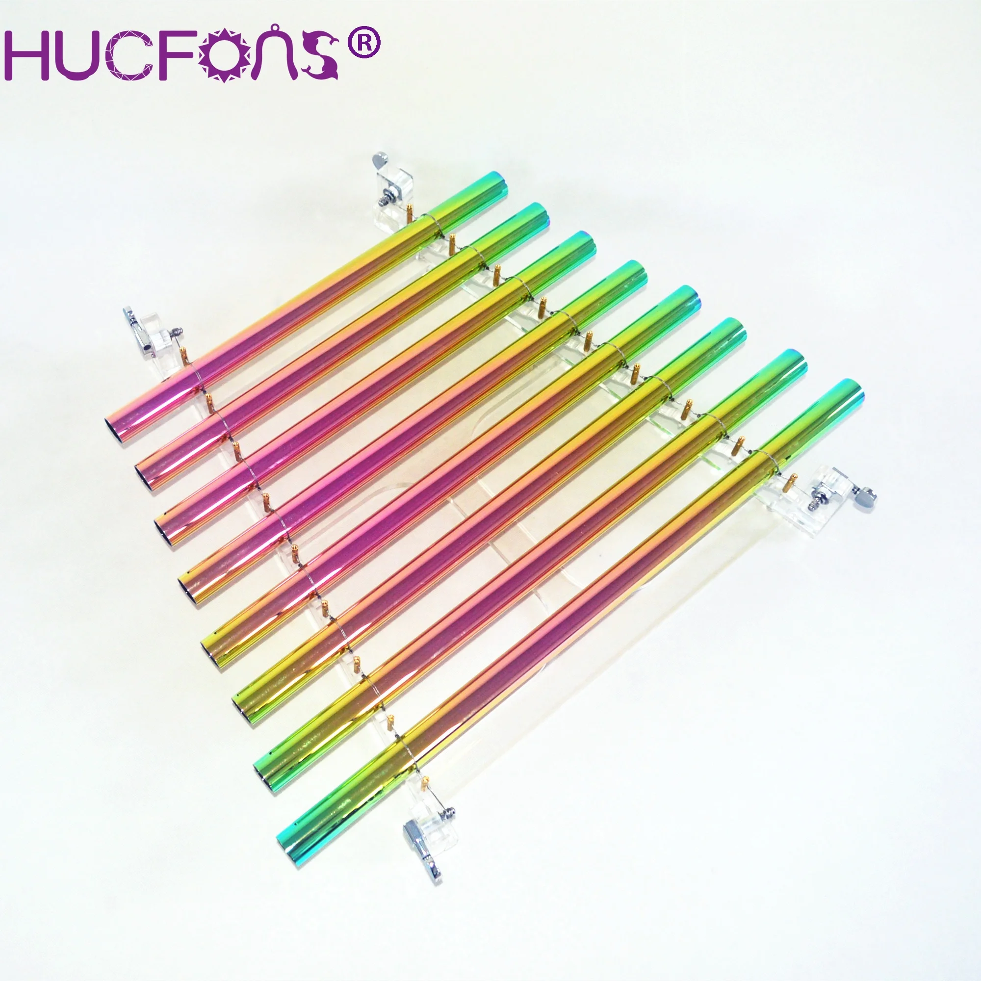 Titanium Plated Crystal Singing Harp Chakra Notes 432hz 440hz Quartz Sound Harp Musical Instrument Crystal Harp