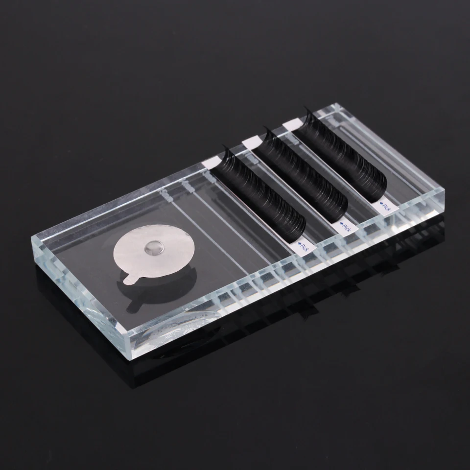 Wholesale Lash Extension Tile Glue Pad Stone Adhesive Pallet Round Lash Glue Stand Holder