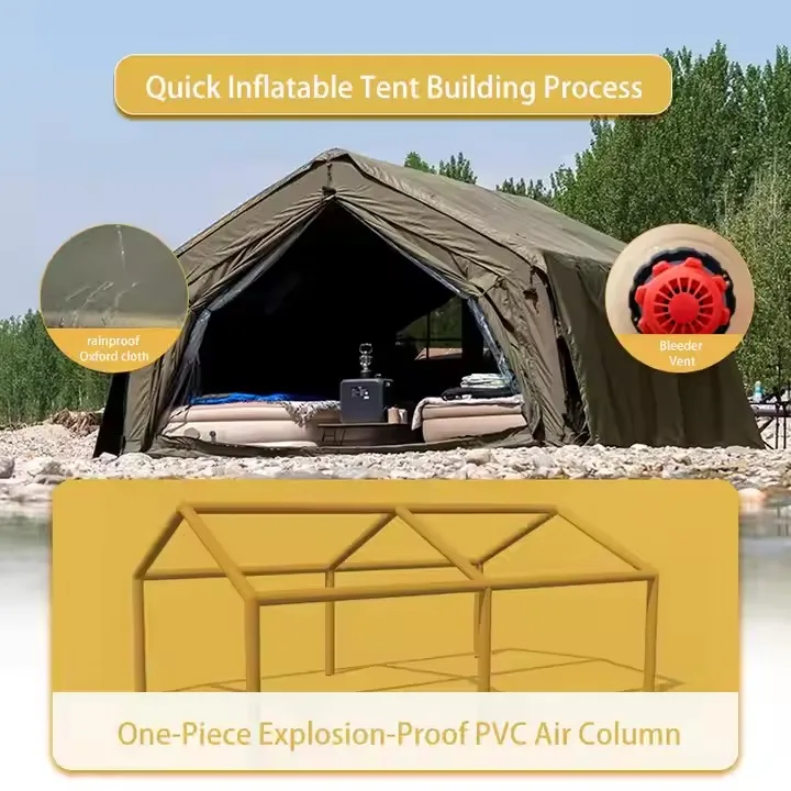 Large Family Party Cheap Outdoor Double Prefabricated House Foldable 6-Season 4-Season Tent Oxford One Bedroom