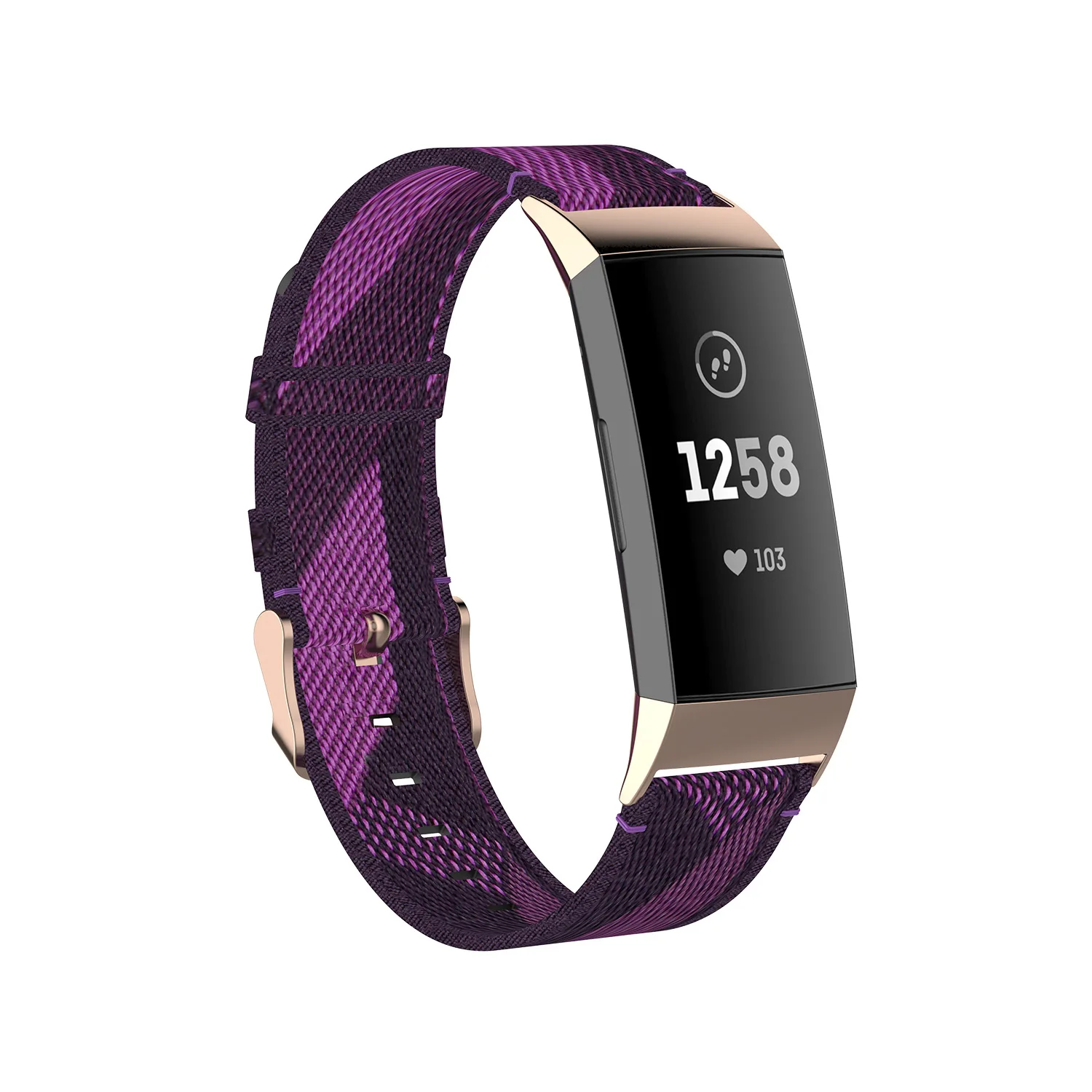 Qiman Fashion Military Nylon Woven Watch Strap for Fitbit Charge 3 SE Charge 4 SE Durable Watch Band For Fitbit Charge 4