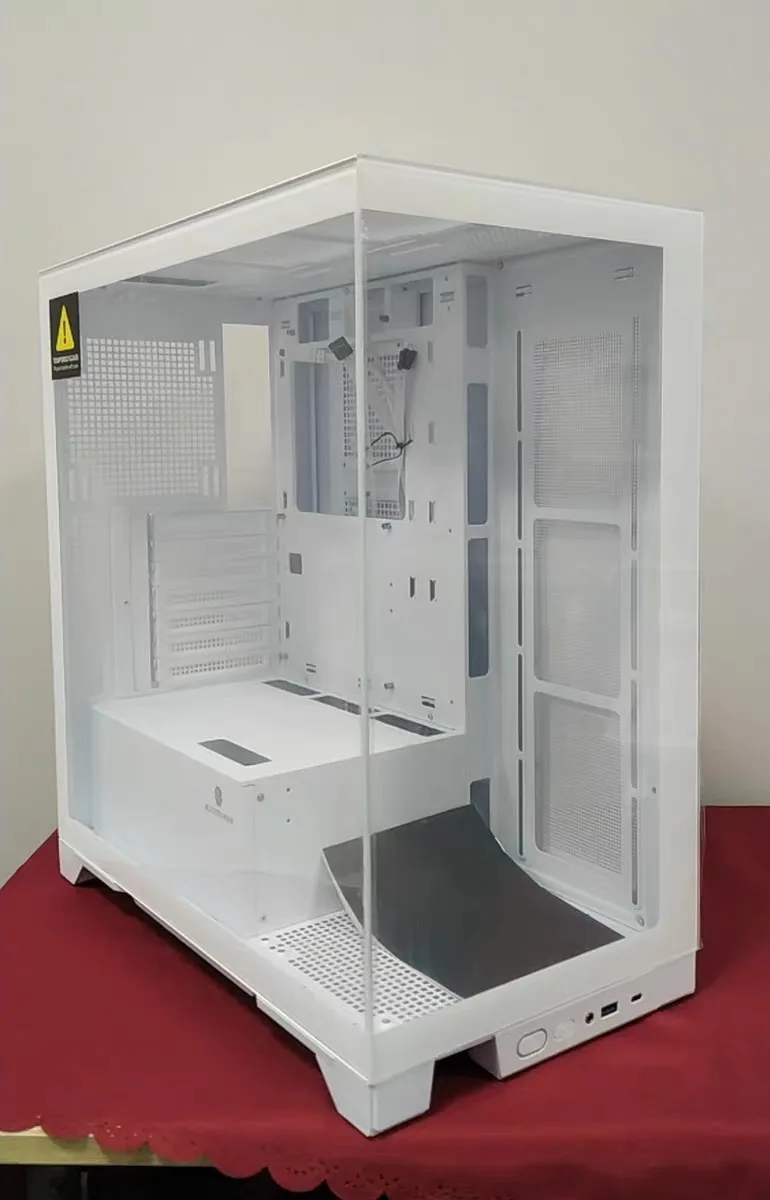 PC Computer ATX Mini ITX Cases Gaming Computer Cases & Towers MESH with screen version White RGB Middle Tower Case PC Gaming CAS