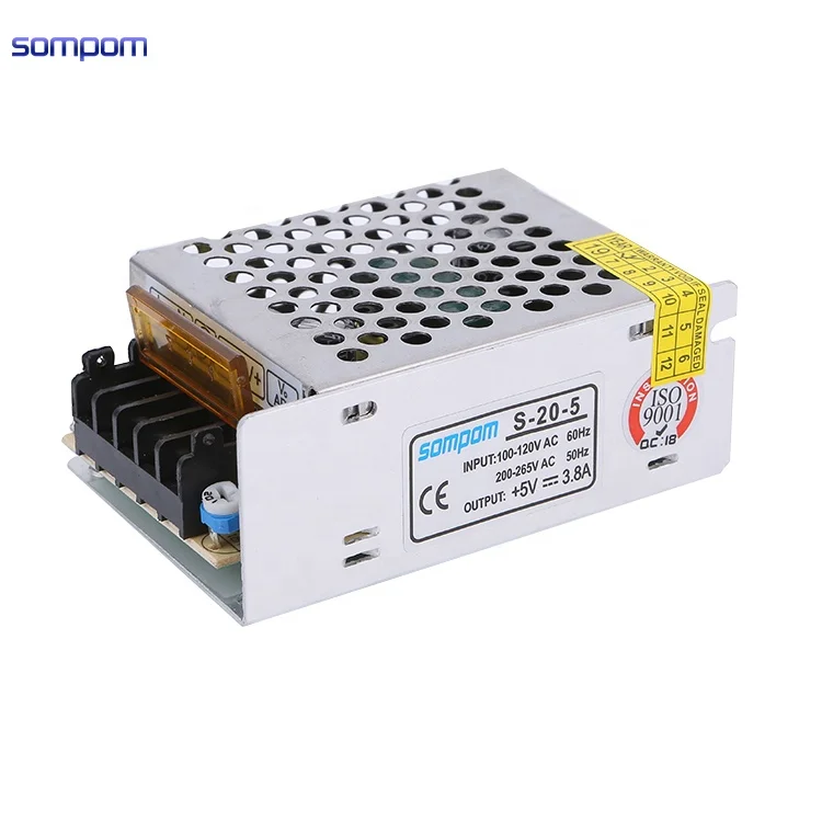 High Performance 5V 3.8A AC/DC MW Switching Power Supplies for Audio Amplifier