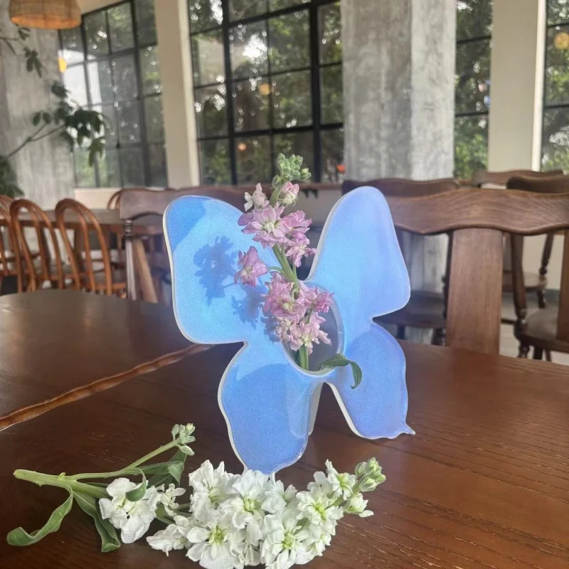 Wholesale Nordic Modern Irregular INS Ceramic Vase Plain butterfly Flower Arrangement Ceramic Vases Home Decor Wholesale