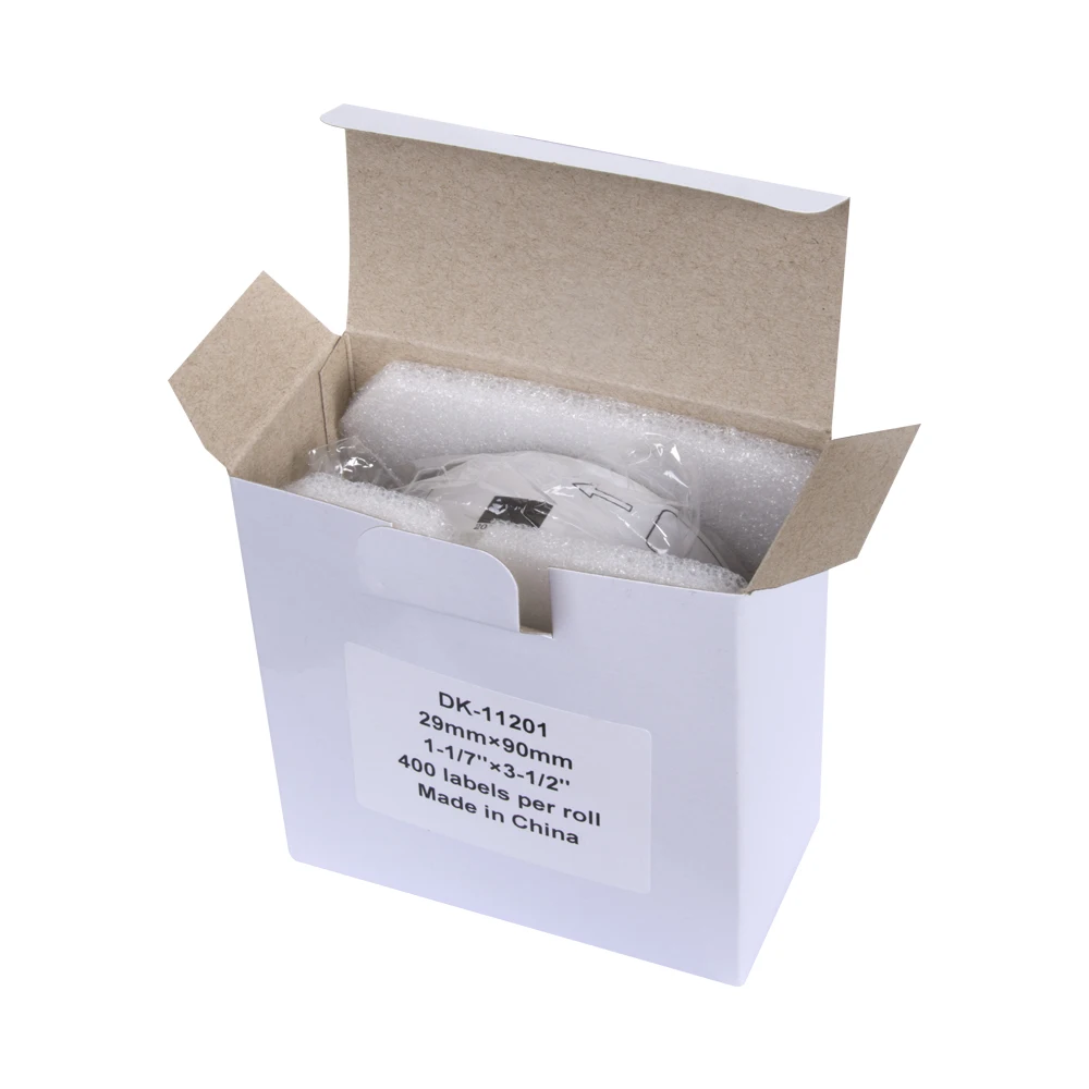 Compatible 1 DK11201 DK 11201 Black On White Standard Address White Paper Labels Thermal Paper Label Roll For Brother Printer
