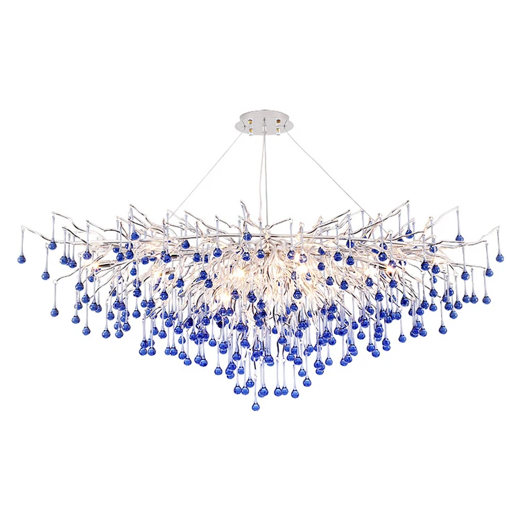 new product indoor decoration custom living room dining room glass bead led chandelier