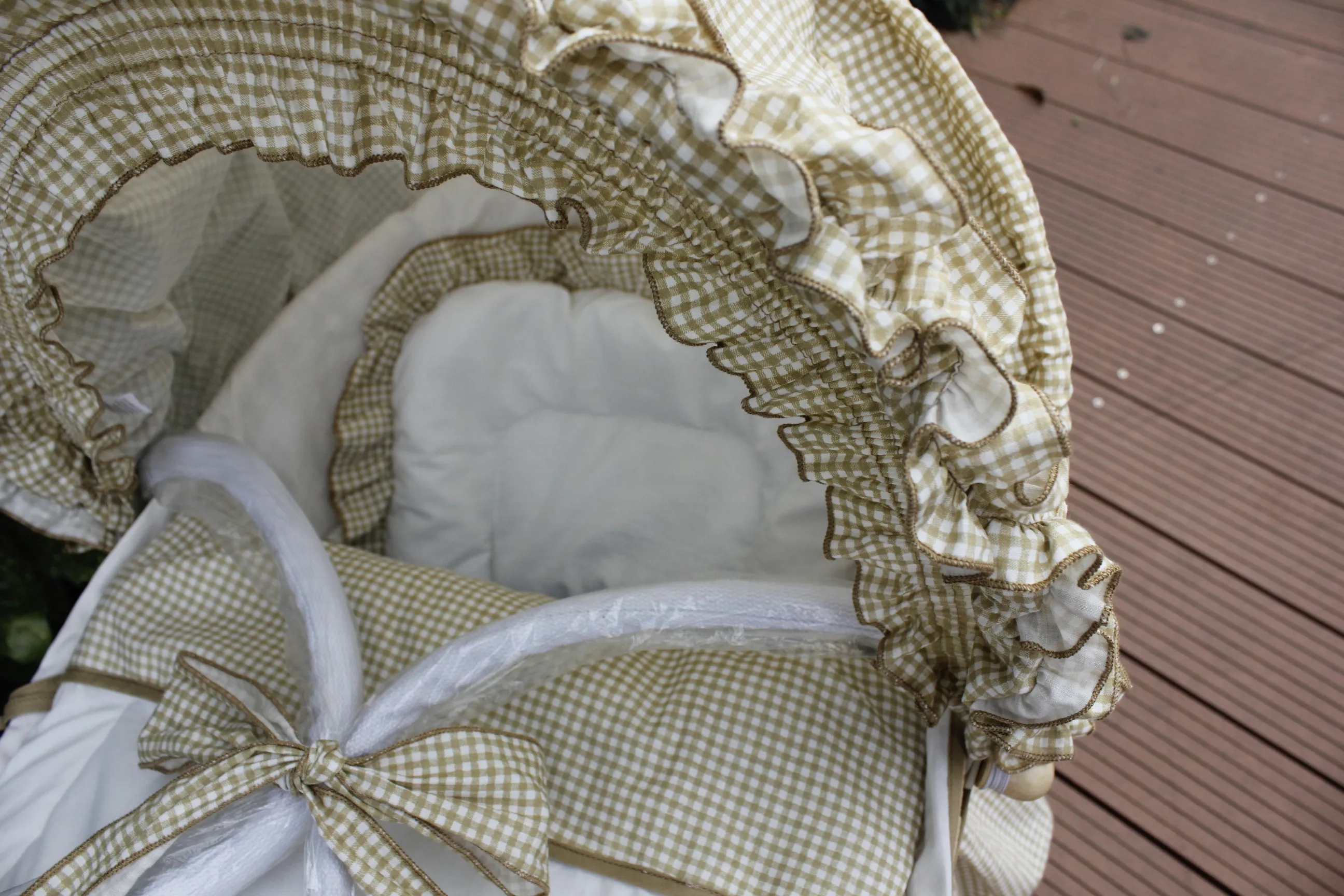 Кукурузы корки изготовленный на заказ Быстрая доставка Новый дизайн новорожденных Моисей детская корзина для девочек, комплект детской одежды