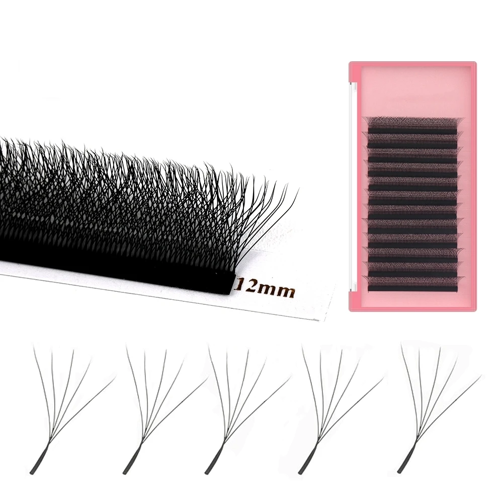 W Shape Eyelash Extensions 5D L/LU/M Premade Volume Fans W Style YY Lashes Comfortable New Volume False Eyelash Natural