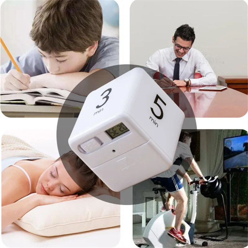  small personal kid interval visual friendly dial digital workout exercise cube timer