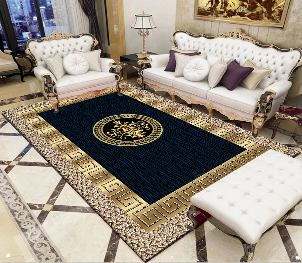 European high-end carpet modern minimalist style for living room sofa, coffee table carpet in bedroom, bed side carpet