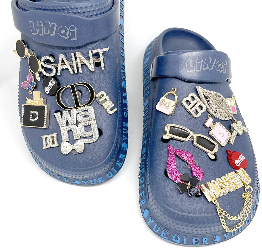 Лидер продаж, металлические украшения для обуви croc, украшения для обуви, подвески для обуви croc