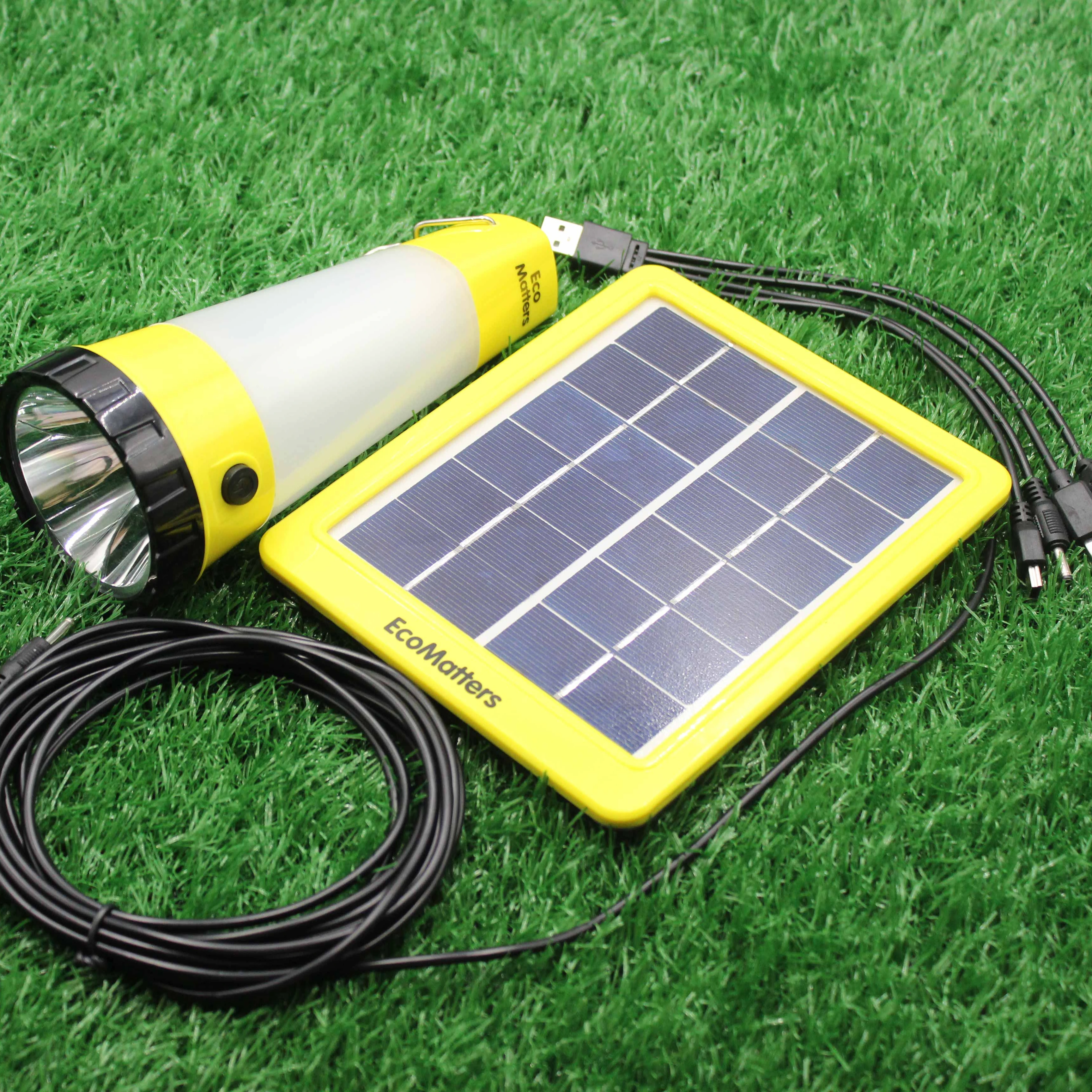 EcoMatters Multifunction solar lantern with mobile phone charger solar camping light with RGB function