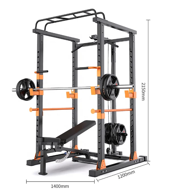 folding gym weight cage squat power rack multi-fuction bodybuilding equipment power rack smith machine
