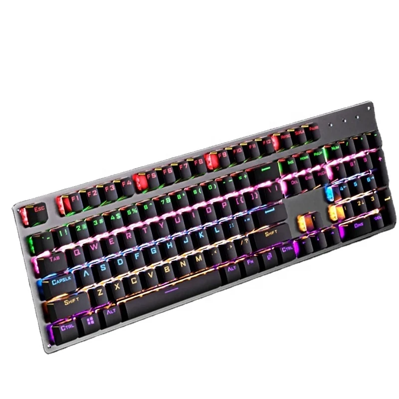 Проводная белая Механическая игровая клавиатура OEM 60% с подсветкой
