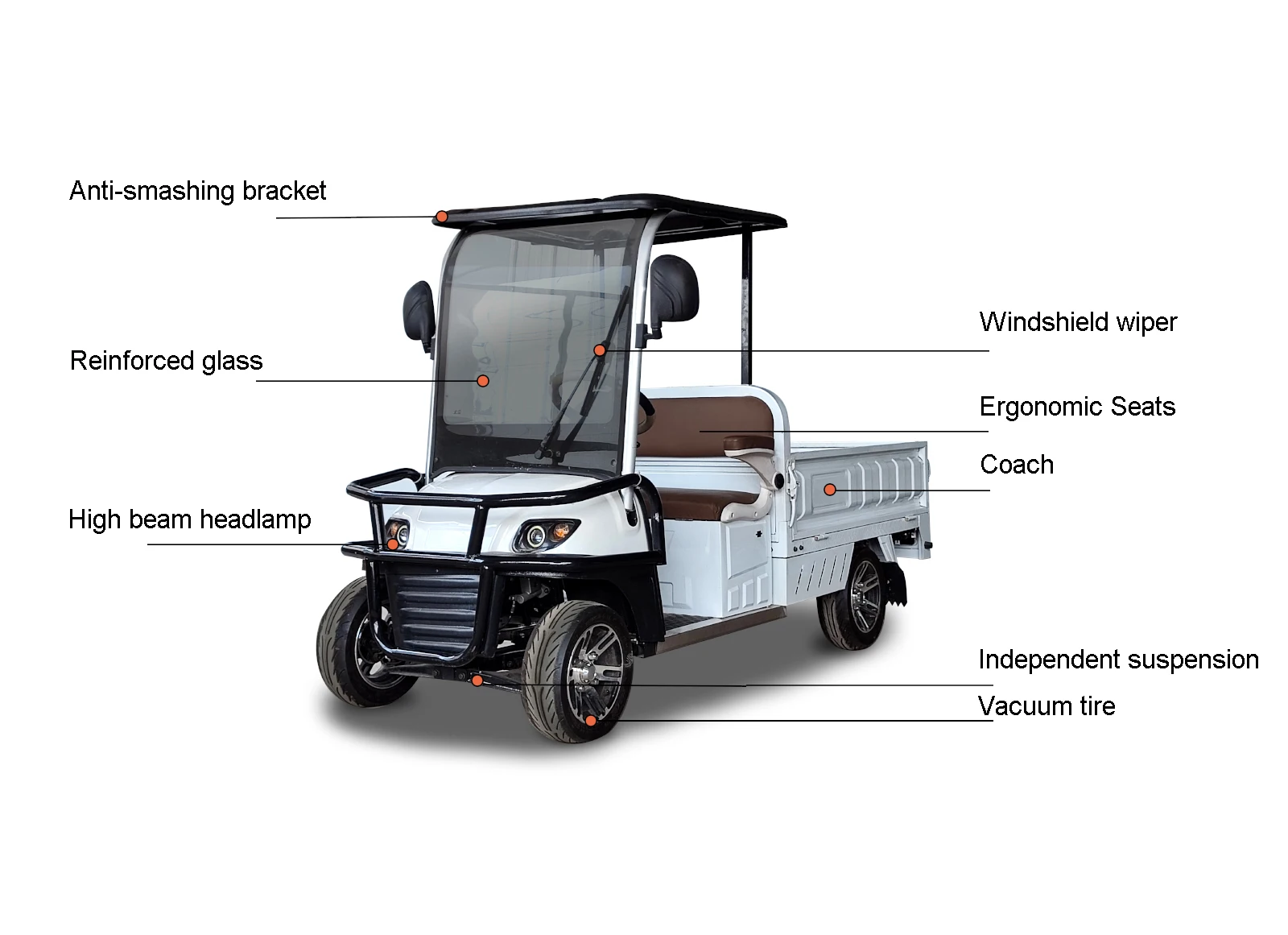 Golf Cart Electric Scooter Golf Cart 2 Seater With Cargo Box