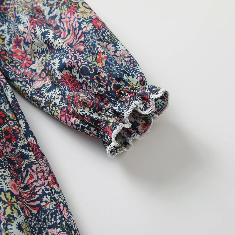 High Quality Durable Baby Dresses 6 Year Girl Dress 2023 O-Neck Flower Baby Girl Dresses With Collar