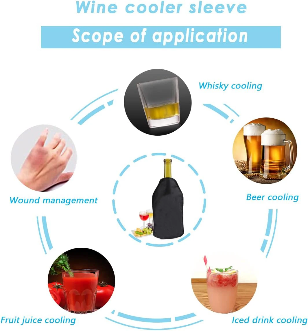 Champagne Beer Chilled Beverage Wine Chiller Ice Bag Carrier Pouch Ice Bag Wine Cooler Bag