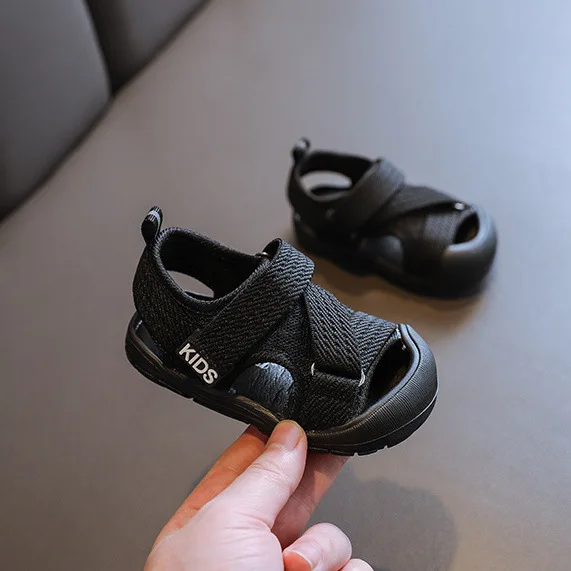 Summer New Boys Sandals Breathable Kids PU Shoes Non Slip Antiskid Baby Toddler Shoes