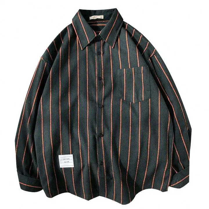 Мужская Повседневная рубашка на пуговицах с принтом униформы из 100% полиэстера