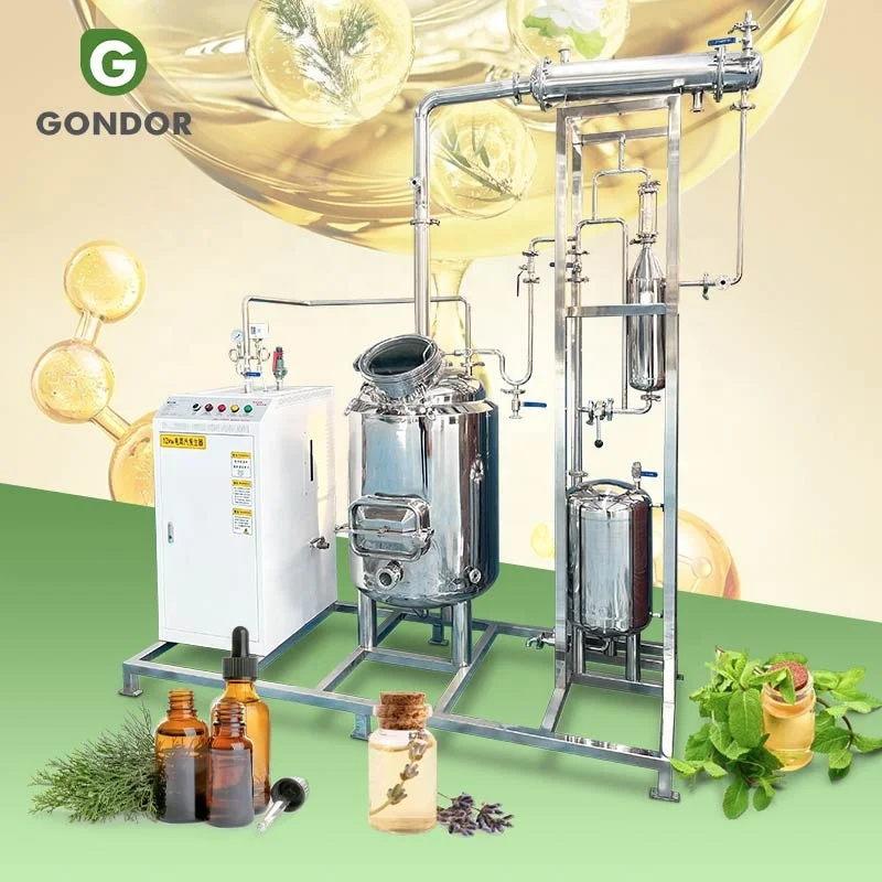 Perfume Distiller Equipment Essences Plant Essential Oil Hydrosol Extraction and Concentration Machine To