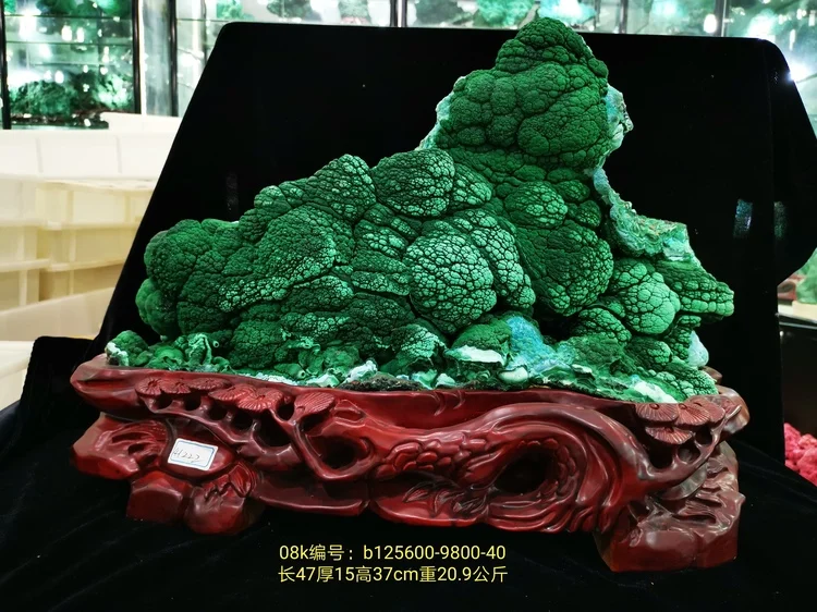 
20.9kg 47x15x37cm Factory Wholesale Natural Green Raw Stone Polished Malachite For Best Price 