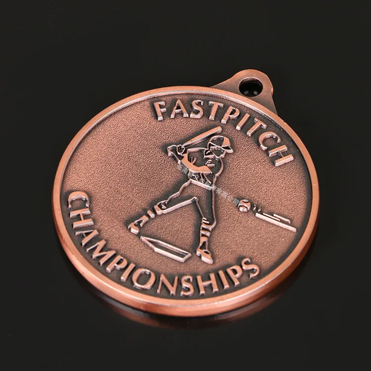 Design Your Own Baseball Medals Custom Gold Silver Copper Trophies Metal Medal With Medal Lanyard
