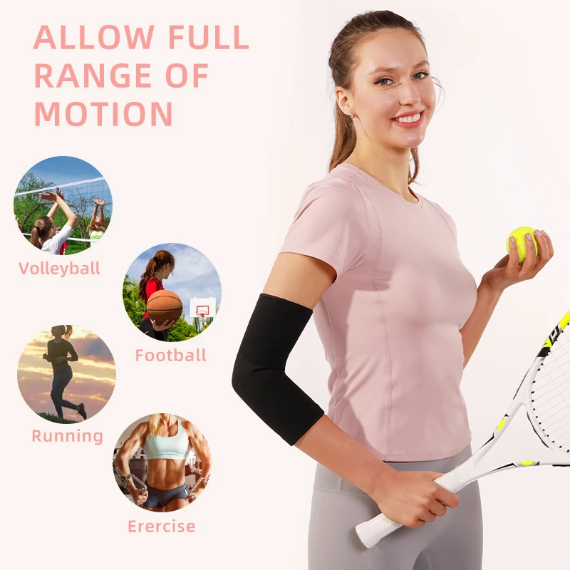 JINGBA Manufacturer Soft Knitted Compression Elastic Elbow Brace Baseball Basketball Volleyball Training Elbow Sleeve Bands