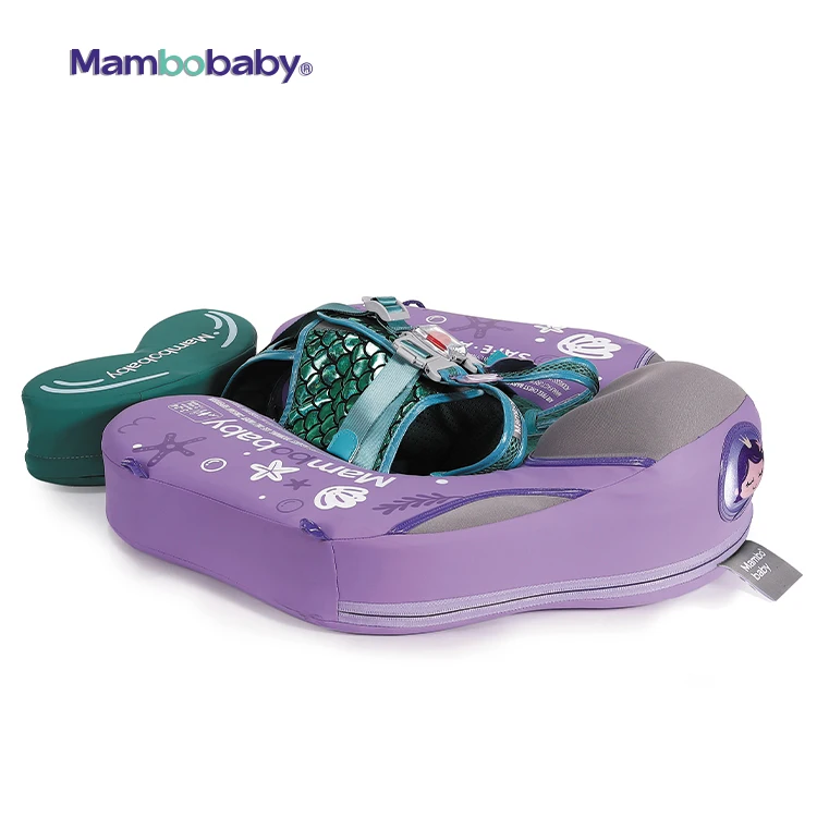 Wholesale Mambobaby Mermaid Summer Water Bathtub Swimming Pool Non Inflatable Chest Float For Baby Kids With Seat