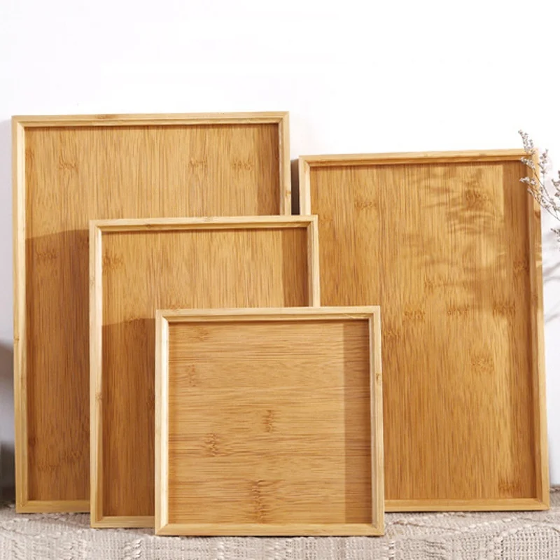 Низкий минимальный заказ китайские прямоугольные сервировочные подносы для еды фруктов декоративные с ручками готовые к отправке